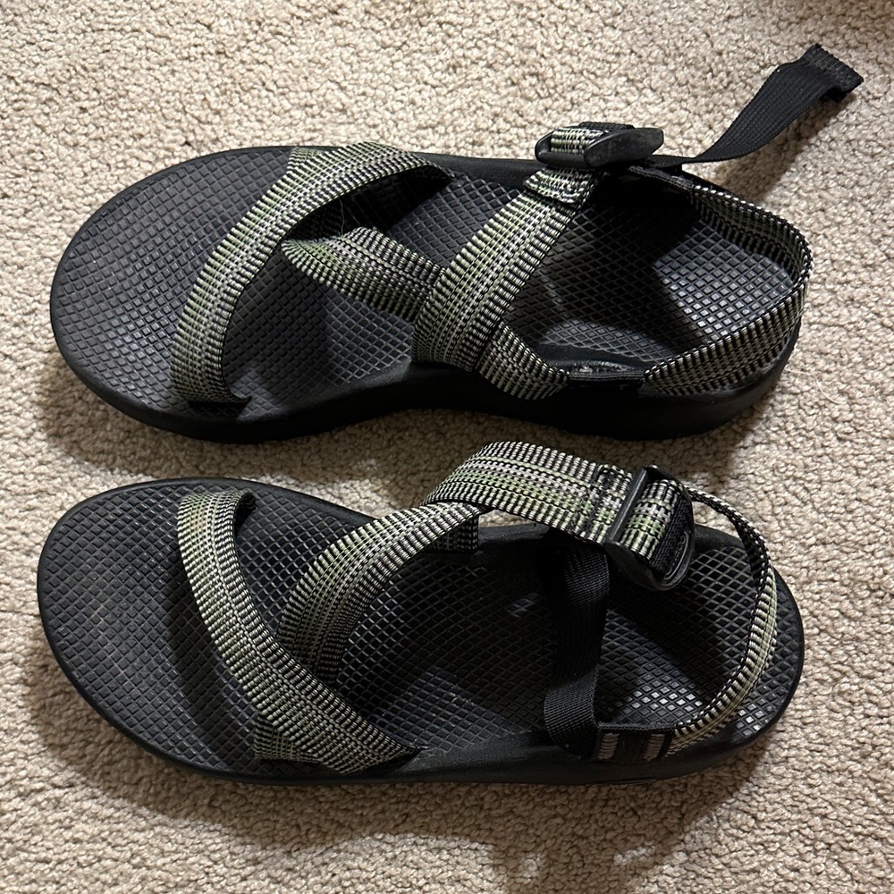 Men’s Black and Green Z Strap Chaco Sandals